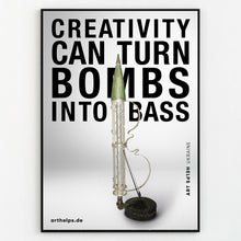 Load image into Gallery viewer, RESISTRUMENTS * / Vol. 6 * &quot;Bombs into Bass&quot; Support Poster
