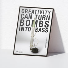 Lade das Bild in den Galerie-Viewer, RESISTRUMENTS * / Vol. 6 * &quot;Bombs into Bass&quot; Support Poster
