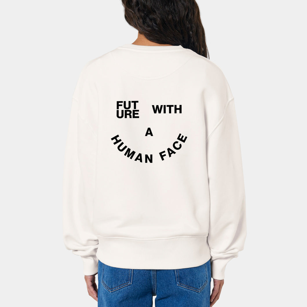 FUTURE WITH A HUMAN FACE Sweater white